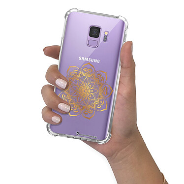 LaCoqueFrançaise Coque Samsung Galaxy S9 anti-choc souple angles renforcés transparente Motif Mandala Or pas cher