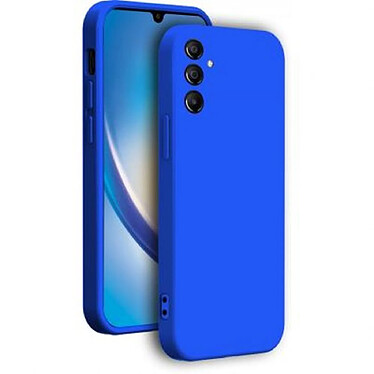 BigBen Connected Coque pour Samsung Galaxy A34 5G en Silicone avec dragonne assortie Bleu