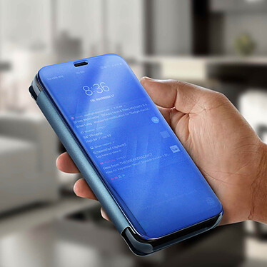 Acheter Avizar Étui Galaxy S8 Chromé Clapet Translucide Rigide Fin Léger - bleu