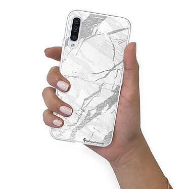 LaCoqueFrançaise Coque Samsung Galaxy A50 360 intégrale transparente Motif Marbre gris Tendance pas cher