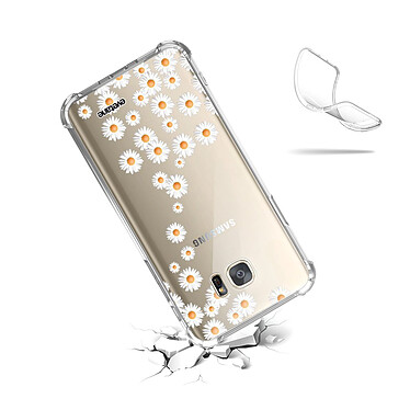 Acheter Evetane Coque Samsung Galaxy S7 anti-choc souple angles renforcés transparente Motif Marguerite