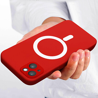 Avizar Coque MagSafe pour iPhone 14 Soft Touch Finition Mate Bords Surélevés  rouge pas cher