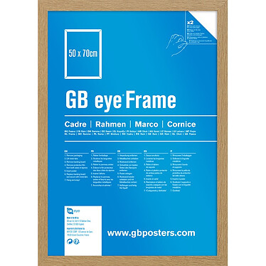 GB eye Cadre MDF (50 x 70 cm) Chêne Le cadre est l’idée de décoration parfaite pour personnaliser son intérieur