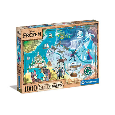 Disney - Puzzle Story Maps La Reine des neiges (1000 pièces)