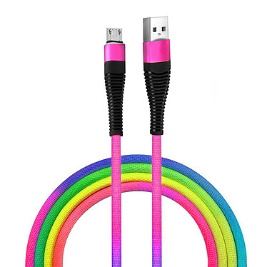 Avizar Câble Micro-USB Charge et Synchronisation Design Stylé 1m Robuste Multicolore