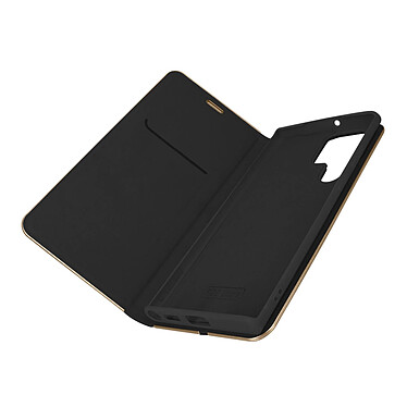 Forcell Étui pour Samsung Galaxy S22 Ultra Porte-carte Support Vidéo  Luna Book Gold Noir