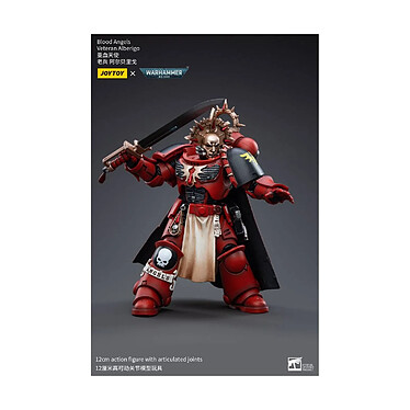 Warhammer 40k - Figurine 1/18 Blood Angels Veteran Alberigo 12 cm pas cher