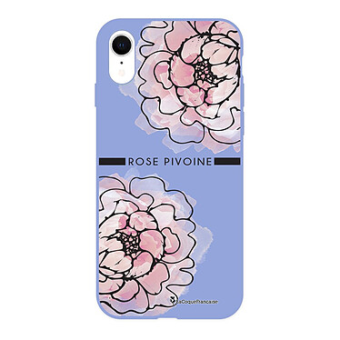 LaCoqueFrançaise Coque iPhone Xr Silicone Liquide Douce lilas Rose Pivoine