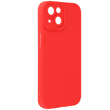 Avizar Coque pour iPhone 15 Plus Silicone Mat Protection Caméra Rouge