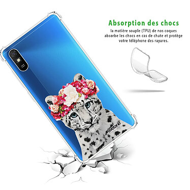 Avis Evetane Coque Xiaomi Redmi 9A anti-choc souple angles renforcés transparente Motif Leopard Couronne