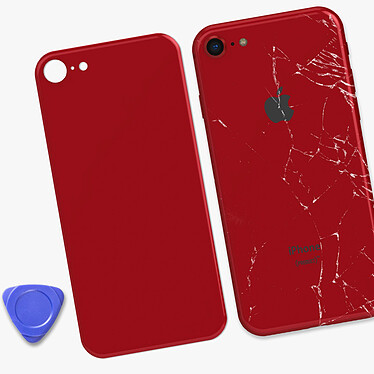 Acheter Clappio Vitre arrière de remplacement pour Apple iPhone SE 2020 et 8 Rouge
