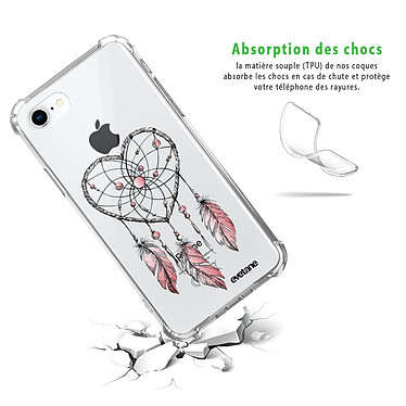 Avis Evetane Coque iPhone 7/8/ iPhone SE 2020 anti-choc souple angles renforcés transparente Motif Attrape coeur