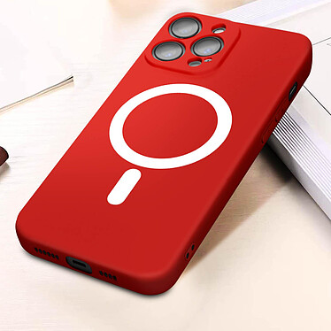 Avis Avizar Coque MagSafe pour iPhone 13 Pro Max Soft Touch Finition Mate Bords Surélevés  rouge