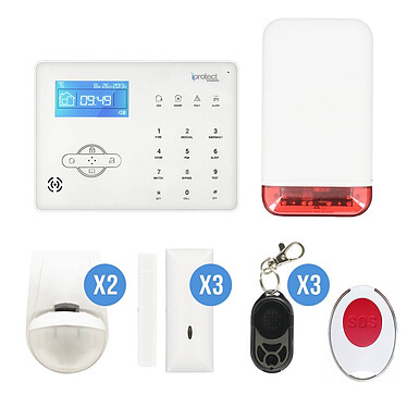 Iprotect Evolution - Kit 09 Alarme GSM avec sirène autonome extérieure