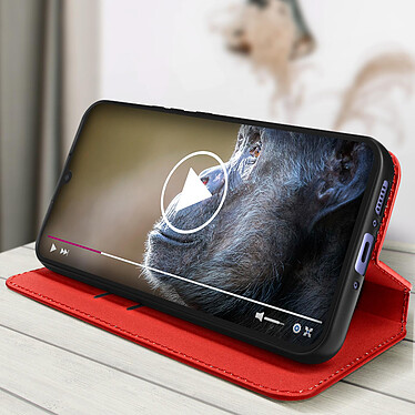 Acheter Avizar Housse pour Samsung Galaxy A34 5G Clapet Magnétique Porte-carte Support vidéo  Rouge