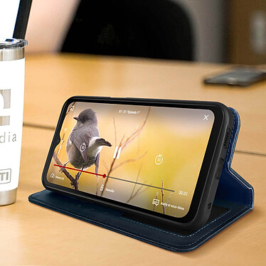 Avis Avizar Étui pour Samsung Galaxy Xcover 6 Pro Clapet Portefeuille Fonction Support Vidéo bleu