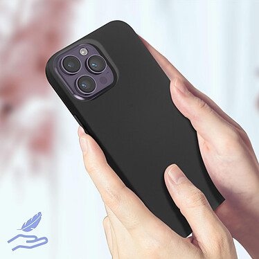 Acheter Avizar Coque pour iPhone 14 Pro Silicone Semi-rigide Finition Soft-touch Fine  noir