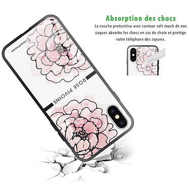 Avis LaCoqueFrançaise Coque iPhone X/Xs Coque Soft Touch Glossy Rose Pivoine Design