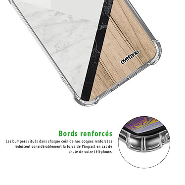Acheter Evetane Coque iPhone X/Xs anti-choc souple angles renforcés transparente Motif Marbre et Bois Graphique