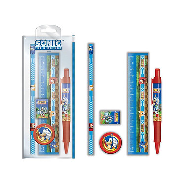 Sonic The Hedgehog - Set papeterie 5 pièces Golden Rings