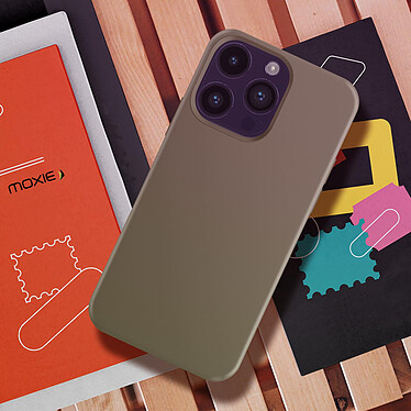 Acheter Moxie Coque pour iPhone 14 Pro Hybride Semi-rigide Fine Légère Intérieur Doux  gris nardo