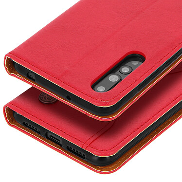Acheter Avizar Etui Folio Huawei P20 Pro Housse Clapet Cuir Porte-cartes Fonction Stand - Rouge