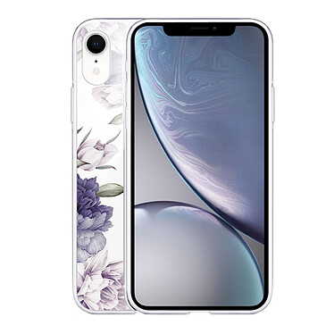 Avis LaCoqueFrançaise Coque iPhone Xr silicone transparente Motif Pivoines Violettes ultra resistant
