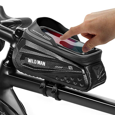 Wildman Sacoche Vélo Étanche 1.2L Tactile Double Fixation à Bague pas cher