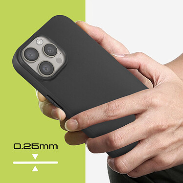 Avis Moxie Coque pour iPhone 15 Pro Max Silicone Ultra-fine 0.25mm Finition Mate Noir