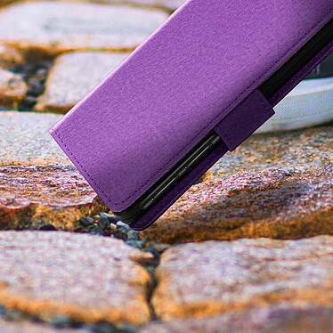 Acheter Avizar Étui pour Smartphone 4,81 à 5,3 Pouces Tissu Denim Portefeuille Coulissant  violet