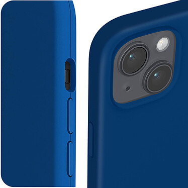 Acheter Avizar Coque pour iPhone 15 Plus Silicone Semi-rigide Finition Douce au Toucher Fine  Bleu
