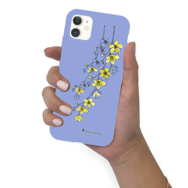 LaCoqueFrançaise Coque iPhone 11 Silicone Liquide Douce lilas Fleurs Cerisiers pas cher