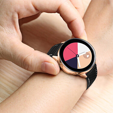 Avizar Bracelet pour Galaxy Watch 5 / 5 Pro / 4 Silicone Coutures Bicolore  Noir / Blanc pas cher