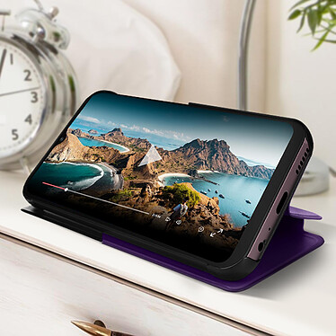 Avis Avizar Étui Clear View pour Samsung Galaxy A14 4G et 5G Fenêtre Affichage Heure Support Vidéo  Violet