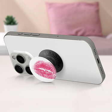 Avis Popsockets PopGrip Design Kiss pour Smartphone, Bague et Support Universel Noir