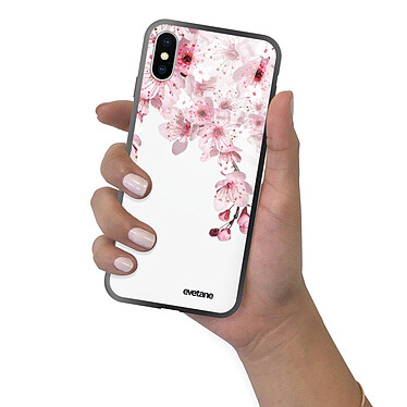 Evetane Coque iPhone X/Xs Coque Soft Touch Glossy Cerisier Design pas cher