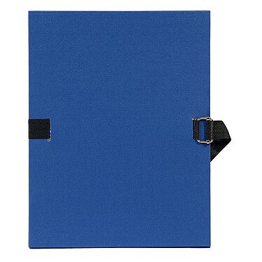 EXACOMPTA Chemise Dos Extensible 13 cm Recouvert Papier 24x32cm Bleu Foncé