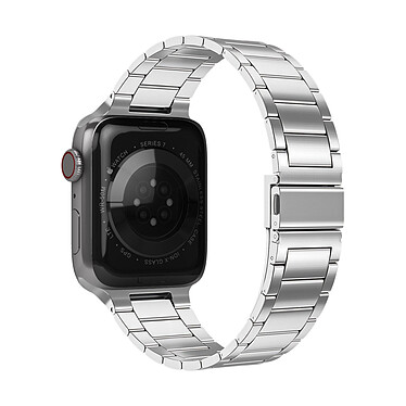 Avizar Bracelet pour Apple Watch Series 8 et 7 45mm / Series SE 2, 6, SE, 5 et 4 44mm / Series 3, 2 et 1 42mm Maillons en Acier Inoxydable Argent