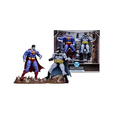DC Multiverse - Pack de 2 figurines Bizarro & Batzarro 18 cm pas cher