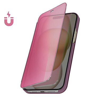 Avizar Étui Clear View pour iPhone 15 Pro Max Clapet Miroir Fonction Support  Violet pas cher