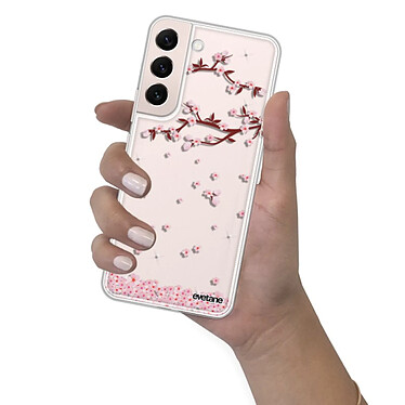 Evetane Coque Samsung Galaxy S22 5G 360 intégrale transparente Motif Chute De Fleurs Tendance pas cher