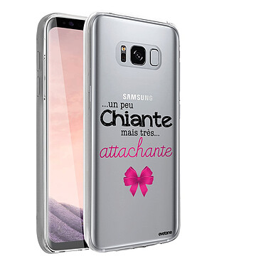 Evetane Coque Samsung Galaxy S8 360 intégrale transparente Motif Un peu chiante tres attachante Tendance
