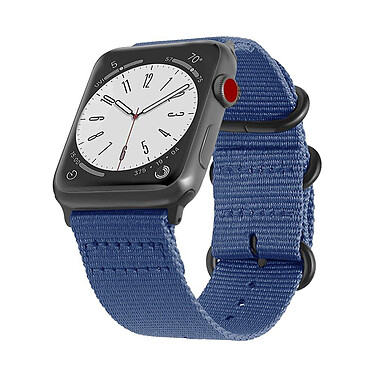 Evetane Bracelet en nylon pour Apple Watch (42/44/45/49 mm) Bleu