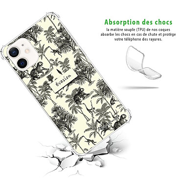 Avis LaCoqueFrançaise Coque iPhone 12 mini Silicone antichocs Solides coins renforcés  transparente Motif Botanic Evasion