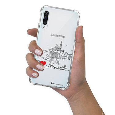 LaCoqueFrançaise Coque Samsung Galaxy A50 anti-choc souple angles renforcés transparente Motif J'aime Marseille pas cher