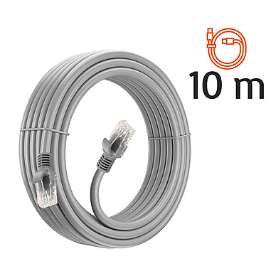LinQ Câble Réseau Ethernet RJ45 Catégorie 6 Connexion Rapide Fiable 10m  Gris pas cher