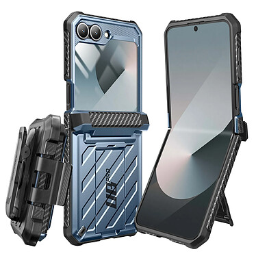 Supcase Coque Intégrale pour Samsung Galaxy Z Flip 6 Antichoc Béquille Support Bleu Pâle