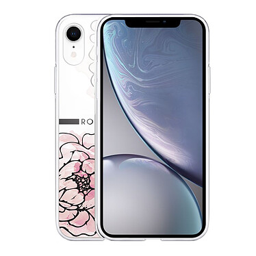 Avis LaCoqueFrançaise Coque iPhone Xr silicone transparente Motif Rose Pivoine ultra resistant