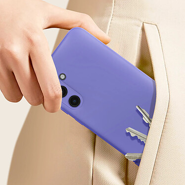 Avizar Coque pour Samsung Galaxy S24 Semi-rigide Mat Anti-traces Dragonne Violet Clair pas cher