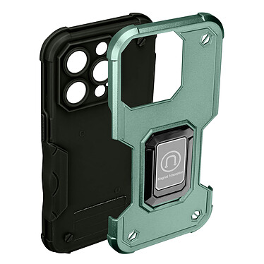Avizar Coque iPhone 14 Pro Max Antichoc Hybride avec Anneau Support Magnétique  Vert
